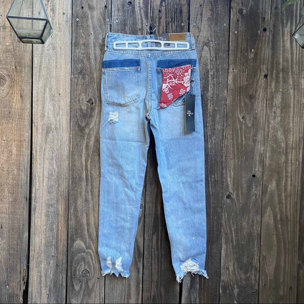 The People VS BLUE HIGH WAIST MUM JEANS